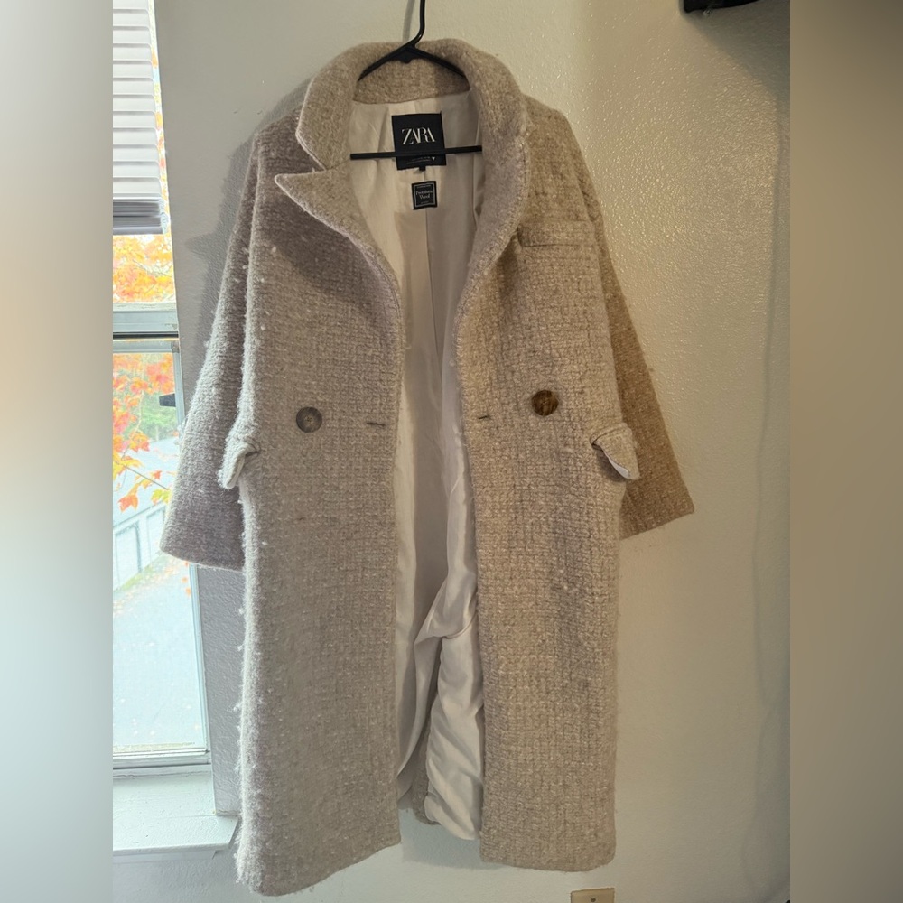 Zara Cream Teddy Jacket - Picture 5 of 5